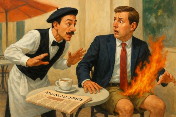 Excuse me Sir, I think your shorts are on fire...